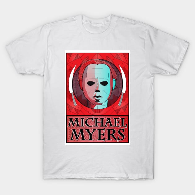 HORROR ICONS - MICHAEL MYERS T-Shirt by Anton Sever